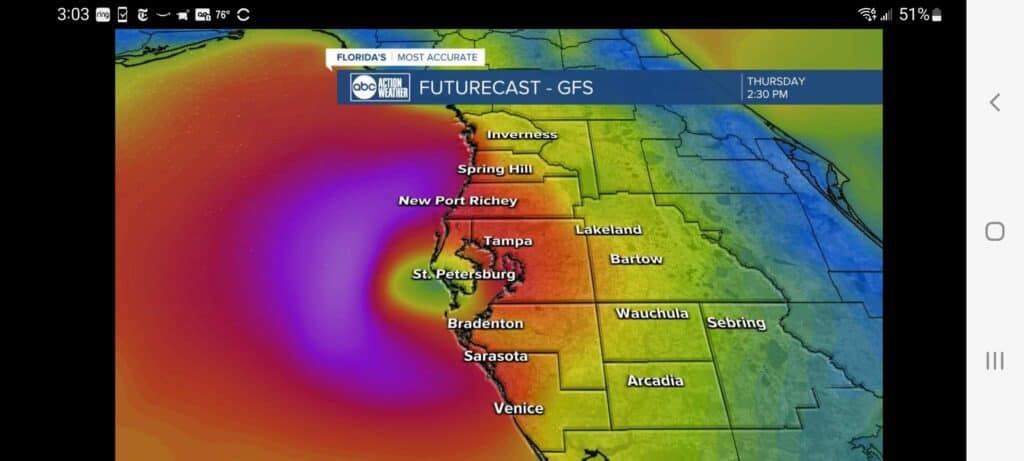 Hurricane Ian was looking at Tampa